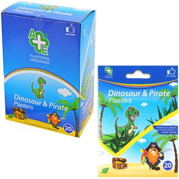 A+E DINOSAUR & PIRATE PLASTERS