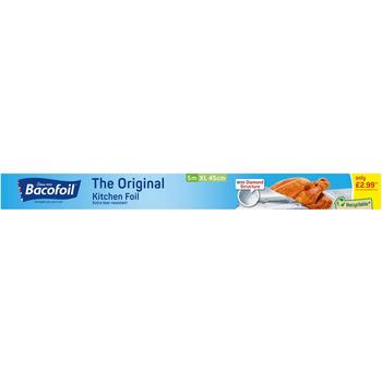 BACOFOIL ORIGINAL KITCHEN FOIL 450MM X 5M (PM £2.99)