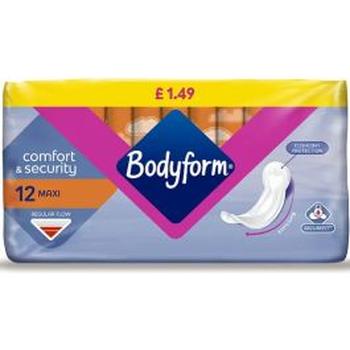 BODYFORM 12 NORMAL MAXI PADS