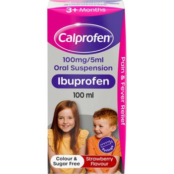 CALPROFEN BOTTLES 3+ MONTHS STRAWBERRY FLAVOUR