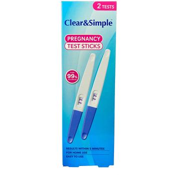 CLEAR&SIMPLE PREGNANCY TEST STICKS