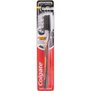COLGATE TOOTHBRUSH DOUBLE ACTION CHARCOAL MEDIUM