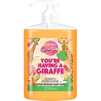 CUSSIONS CREATIONS HANDWASH HAVING A GIRAFFE
