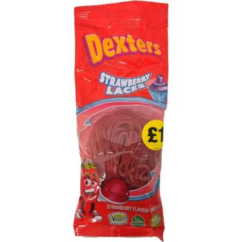 DEXTERS STRAWBERRY LACES £1