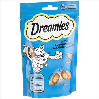 DREAMIES CAT TREATS WITH SCRUMPTIOUS SALMON FLAVOUR