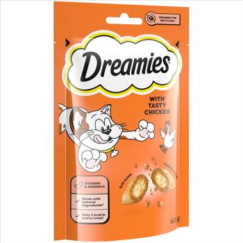 DREAMIES CAT TREATS WITH TASTY CHICKEN FLAVOUR
