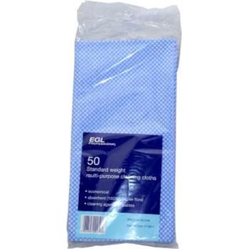 EGL PROFESSIONAL 50PK BLUE MULTI-PURPOSE CLOTHS