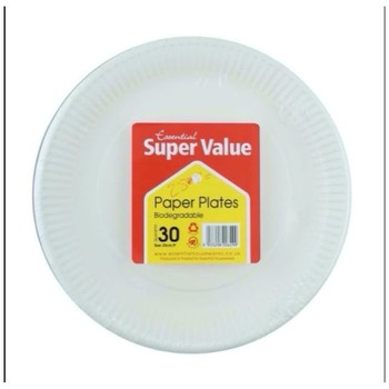 ESSENTIAL BIODEGRADABLE PAPER PLATES 9"