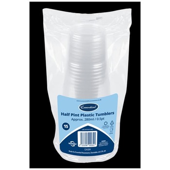 ESSENTIAL HALF PINT TUMBLER PLASTIC CUPS