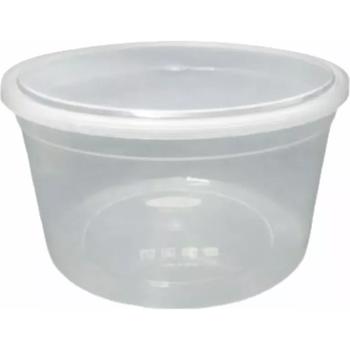 ESSENTIAL MICROWAVE ROUND POTS WITH LID 24OZ