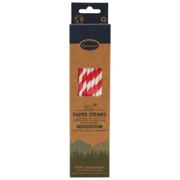 ESSENTIAL RED STRIPE PAPER STRAWS