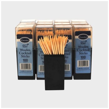 ESSENTIAL WOODEN COCKTAIL STICKS 100-PACK