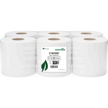 ESSENTIALS WHITE CENTREFEED ROLL - 150M