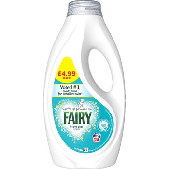 FAIRY NON BIO LIQUID DETERGENT (24 WASHES) (PM £4.99)