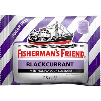 FISHERMAN'S FRIEND BLACKCURRANT & MENTHOL LOZENGES 25G