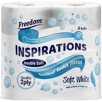 FREEDOM TOILET TISSUE WHITE 4-PACK
