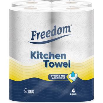 FREEDOM KITCHEN TOWEL 2-PLY 4-PACK