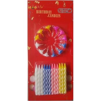 GSD COLOURFUL BIRTHDAY CANDLES 24-PACK