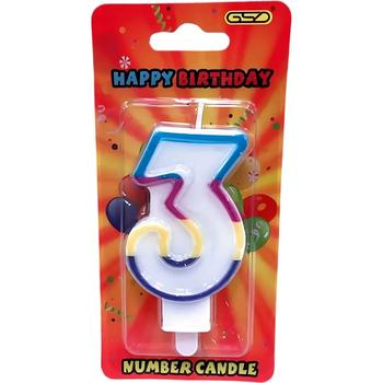 GSD NUMBER CANDLES NO.3