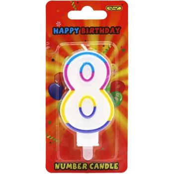 GSD NUMBER CANDLES NO.8