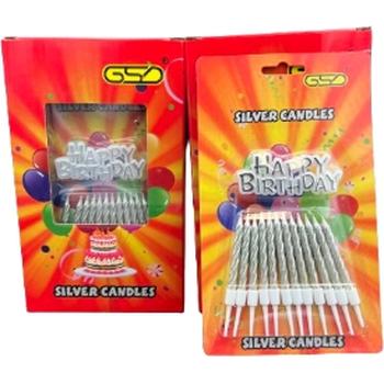 GSD SILVER BIRTHDAY CANDLES