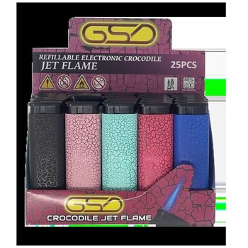 GSD WINDPROOF-REFILLABLE ELECTRONIC CROCODILE JET FLAME