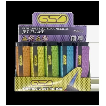 GSD WINDPROOF-REFILLABLE ELECTRONIC JET FLAME-METALIC