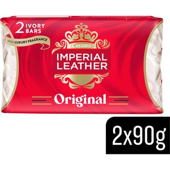 IMPERIAL LEATHER ORIGINAL BAR SOAP (2 IVORY BARS)