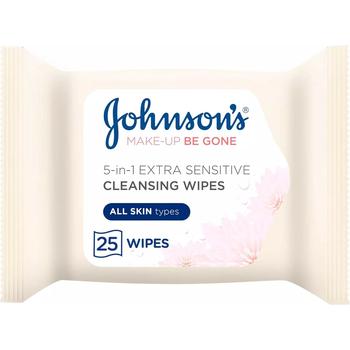 JOHNSONS FACE CARE WIPES 25'S EXTRA SENSITIVE