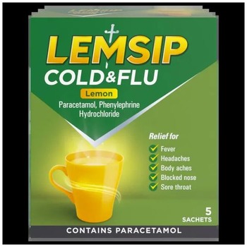 LEMSIP COLD & FLU SACHETS LEMON 5S