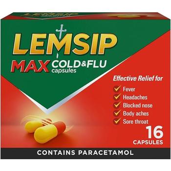 LEMSIP MAX COLD & FLU CAPSULES 16-PACK