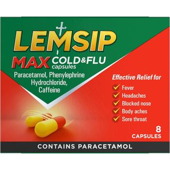 LEMSIP MAX DAYTIME CAPSULES 8-MELEM064