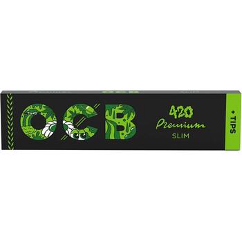 OCB PREMIUM SLIM + TIPS CONNOISSEUR-BLACK