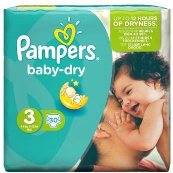 PAMPERS BABY DRY SIZE 3 ( PM £6.49)