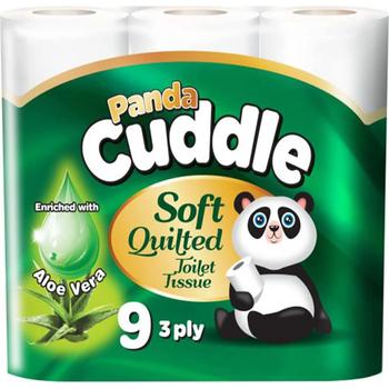 PANDA CUDDLE TOILET TISSUE ALOE VERA 9-PACK-1039