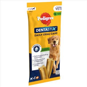 PEDIGREE DENTASTIX LARGE DOGS 4 STICKS DENTAL CHEWS