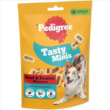 PEDIGREE TASTY MINIS BEEF & POULTRY CHEWY SLICES DOG TREATS-296778