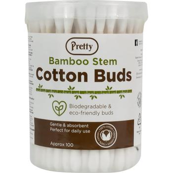 PRETTY COTTON BUDS 100 BAMBOO STEM