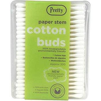 PRETTY COTTON BUDS 200 PAPER STEM FLIP TOP