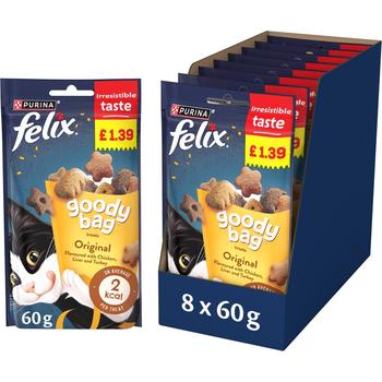 PURINA FELIX GOODY BAG ORIGINAL CAT TREATS (PM £1.39)
