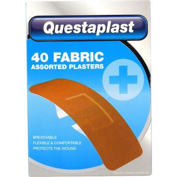 QUESTAPLAST ASSORTED FABRIC PLASTERS 40