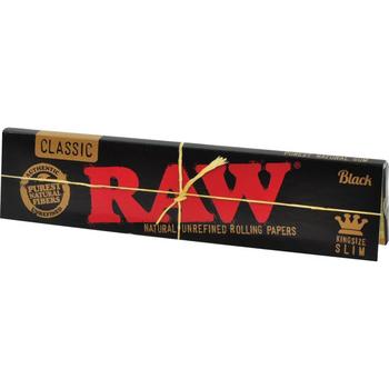RAW BLACK KINGSIZE SLIM ROLLING PAPER-RAW90