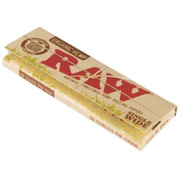 RAW ORGANIC SINGLE WIDE ROLLING PAPERS-RAW29