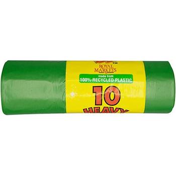 ROYAL MARKETS 10 HEAVY DUTY GREEN GARDEN SACKS