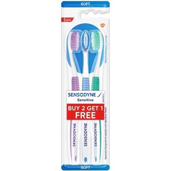 SENSODYNE TOOTHBRUSH 3PK(2 + 1 FREE) SENSITIVE SOFT