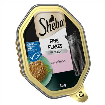 SHEBA FINE FLAKES SALMON IN JELLY WET CAT FOOD