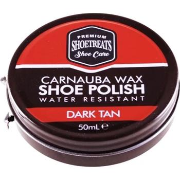 SHOETREATS SHOE CARE CARNAUBA WAX SHOE POLISH DARK TAN