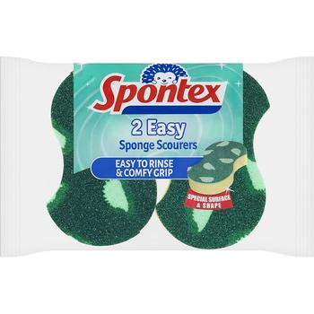 SPONTEX EASY SPONGE SCOURERS 2-PACK