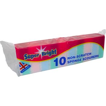 SUPERBRIGHT 10 NON-SCRATCH SPONGE SCOURERS