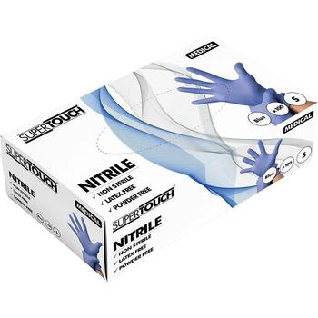 SUPERTOUCH BLUE NITRILE MEDICAL GLOVES SMALL